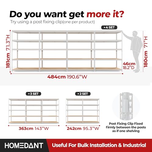 5 Tier Heavy Duty Adjustable Metal Shelving Unit J23452