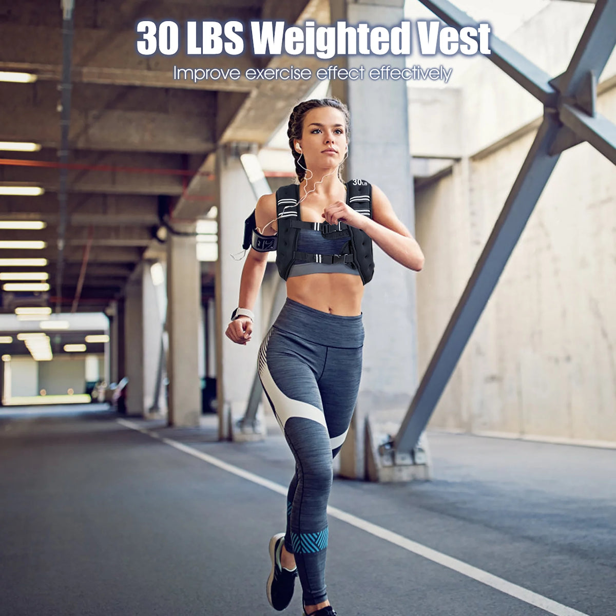 30LBS Adjustable Weighted Vest F76116