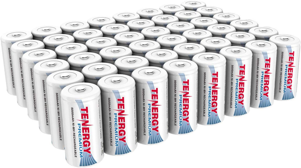 Rechargeable C Batteries 5000mAh NiMH 48-Pack M438