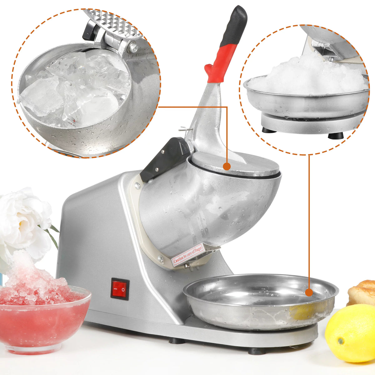 Electric Stainless Steel Ice Shaver 143lbs/HR A514