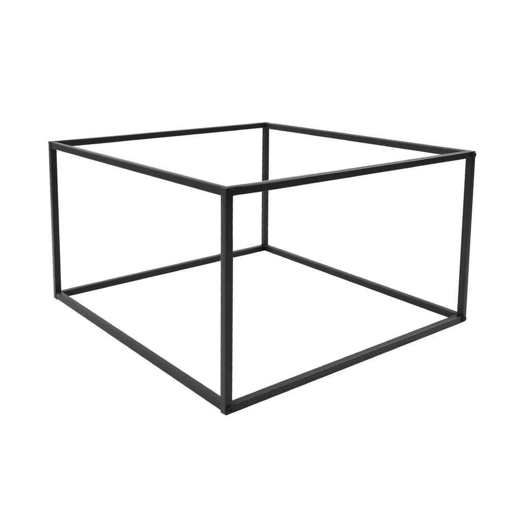 23x23x14 Inch Metal Square Coffee Table Black B723