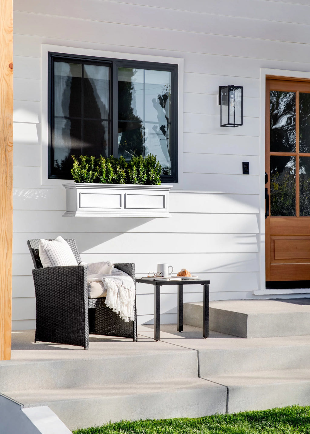 White 36" Railing Window Box Planter L1688