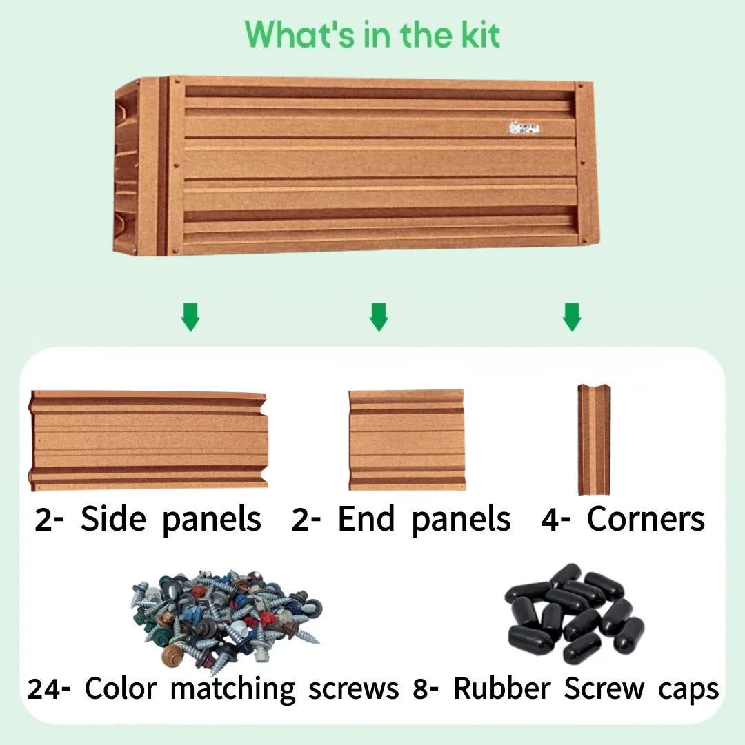 Rectangular Metal Planter Box Galvalume Steel 24 x 48" 18" High Walls M2965