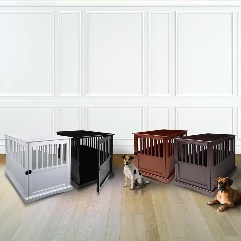 Walnut Pet Crate End Table T570