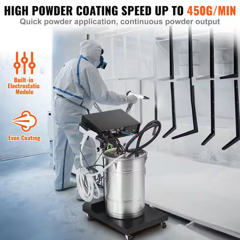 50-Watt 100KV Electrostatic Powder Coating System with 50L Hopper N9886