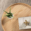 Natural Brown Manufactured Wood & Metal Round Coffee Table E875