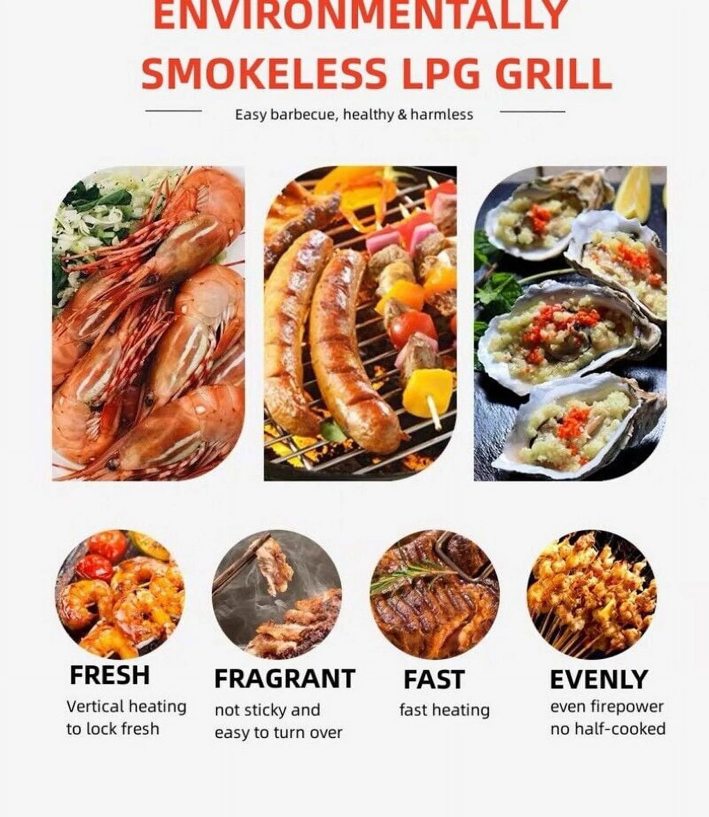 Stainless Steel 4 Burners Gas BBQ Grill K9376