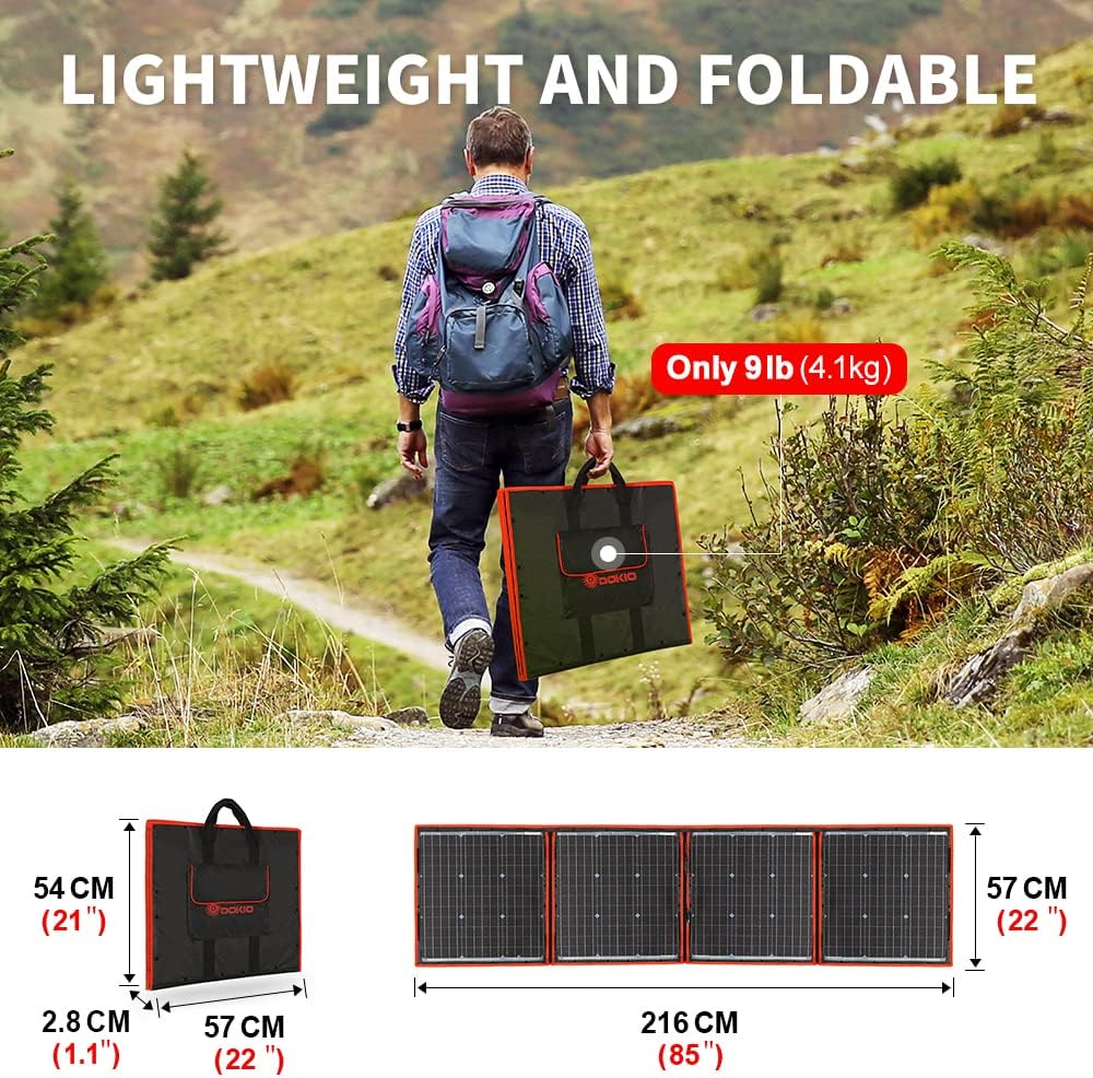 160W 18V Portable Solar Panel Kit with 2 USB Outputs M5945