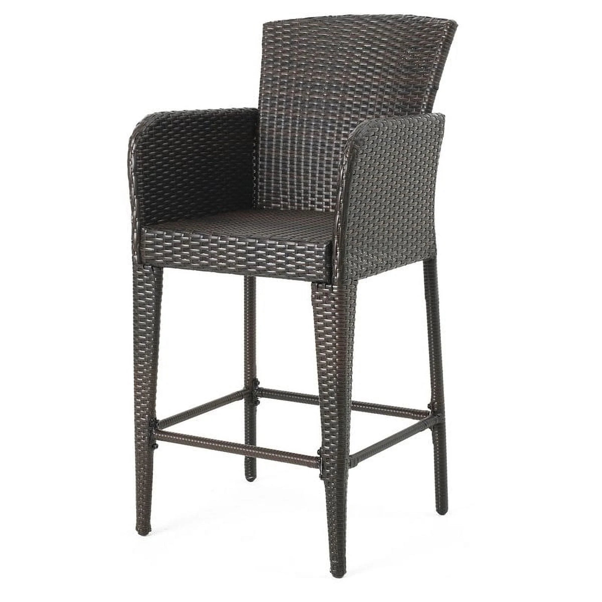 Multi Brown Wicker Barstool Set of 2 S801611