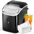 Countertop Nugget Ice Maker with Soft Chewable Pellet Ice, Self-Cleaning, Black X199