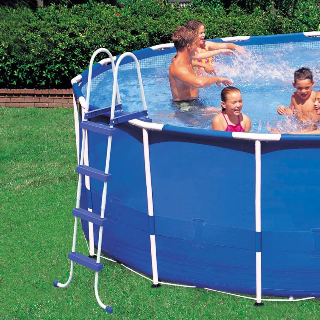 18ft x 48in Metal Frame Swimming Pool Set with Pump & Filter Q961