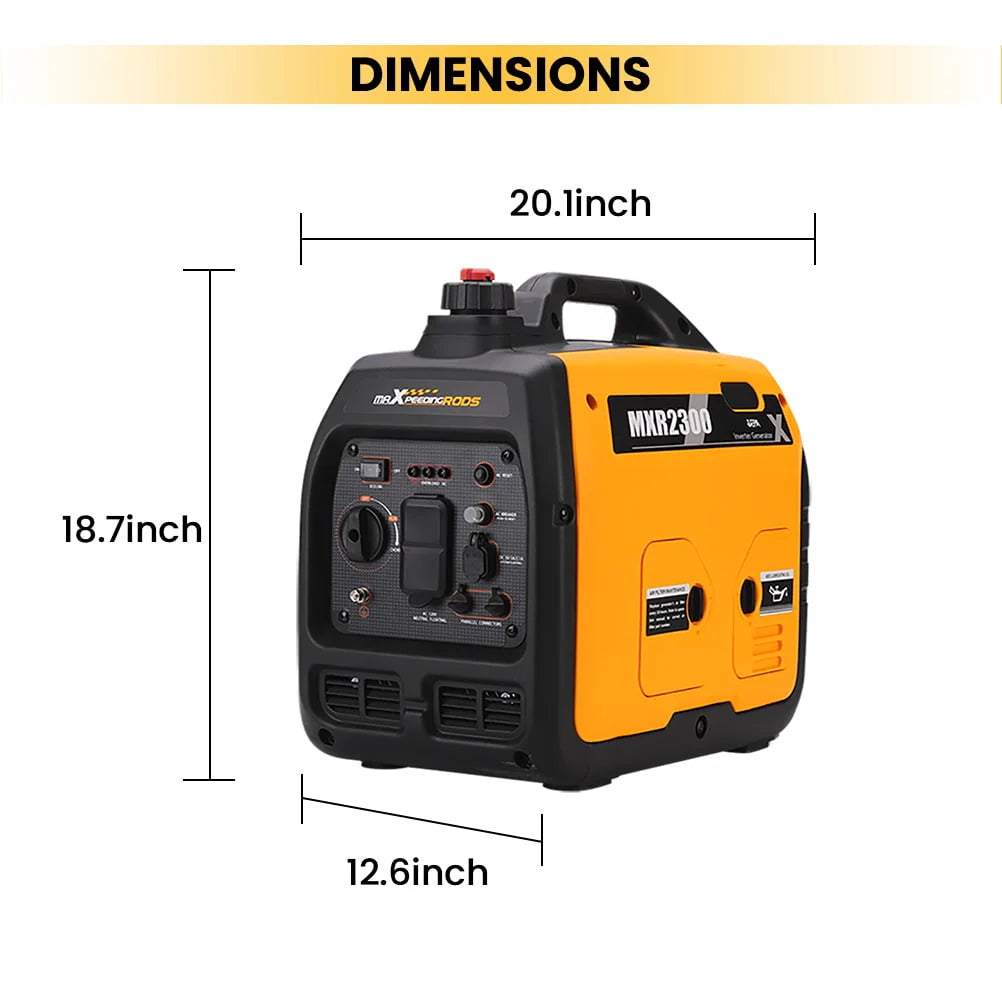 2300 W Portable Inverter Generator Gasoline Powered Ultralight Super Quiet H382359