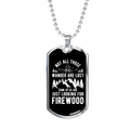 Stainless Steel or 18k Gold Dog Tag 24" Chain Necklace L859