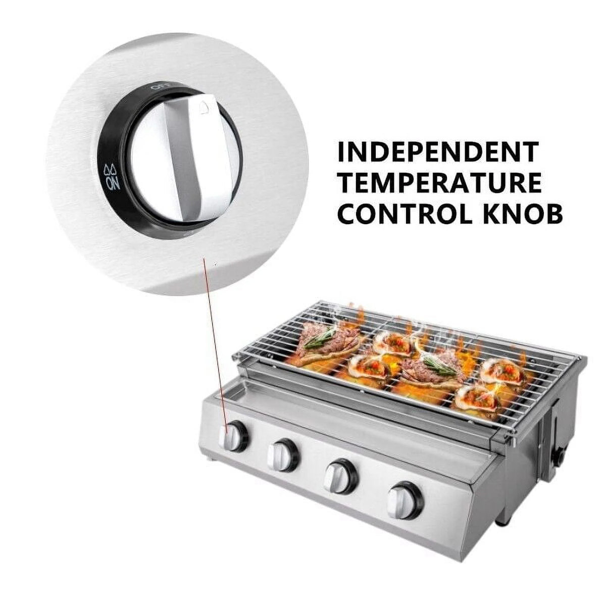Stainless Steel 4 Burners Gas BBQ Grill K9376