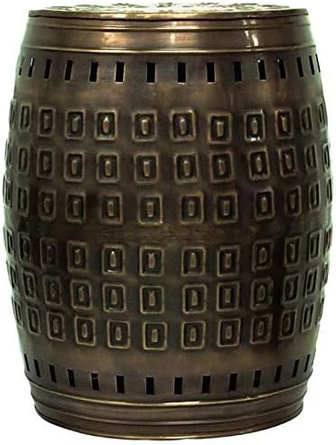 Vintage Bronze Drum End Table G691416