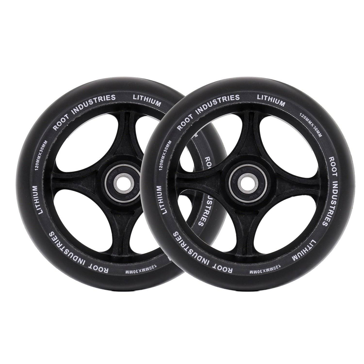 Black 120mm Wheels (Pair) C6737