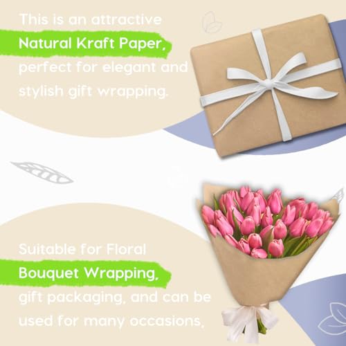 Brown Kraft Craft Paper Roll 70GSM 50LB Z87920