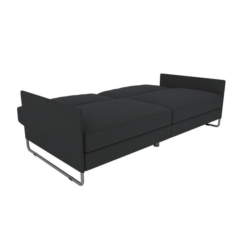 Grey Linen Convertible Futon B714893