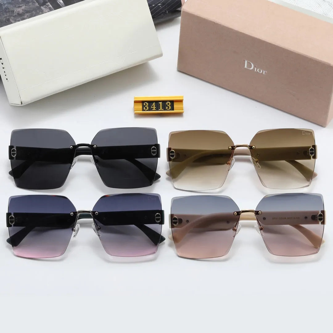 4 color polarized rimless sunglasses A444286