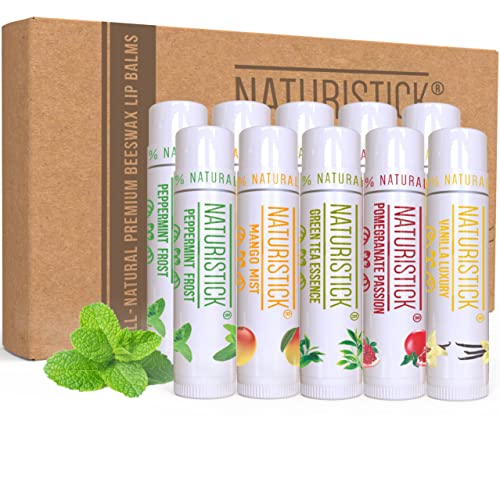 10-Pack Assorted Flavors Beeswax Lip Balm F6635