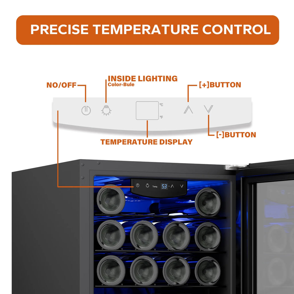 20 Bottle Wine Refrigerator with Glass Door P87291