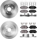 Front and Rear Brake Rotors and Ceramic Brake Pads Y401256