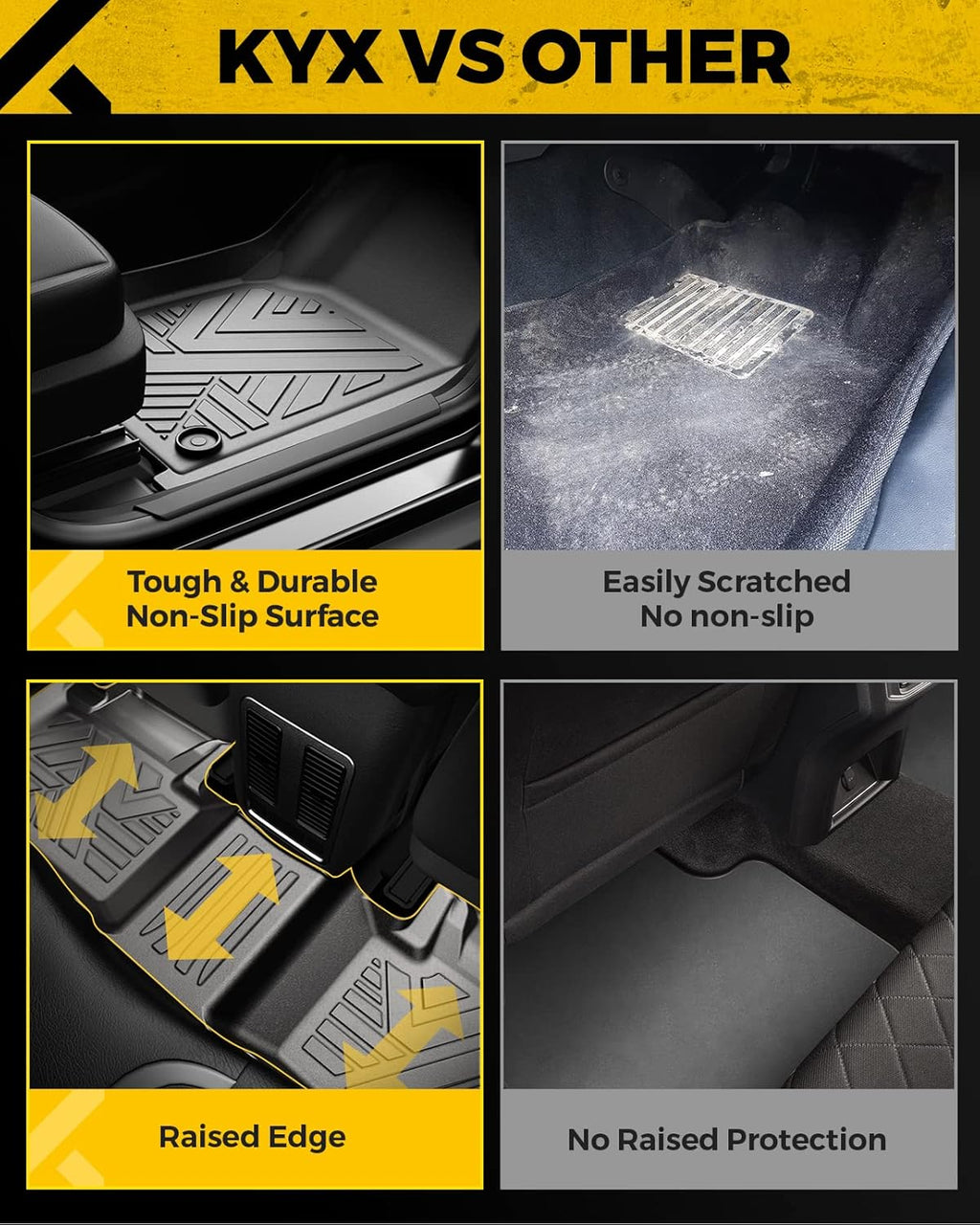 Black TPE Floor Mats 1st and 2nd Row X637591