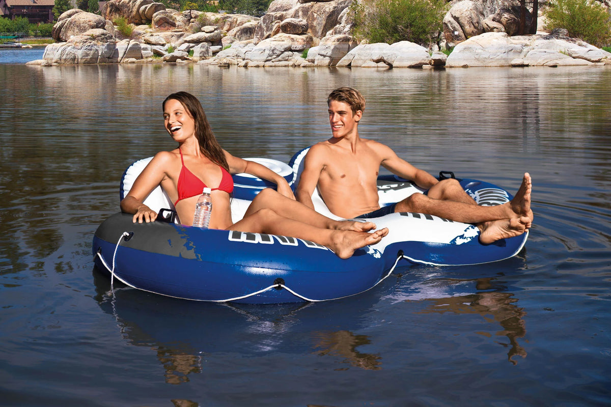 Inflatable 2 Person Float (2 Pack) + Single Tube Y16054