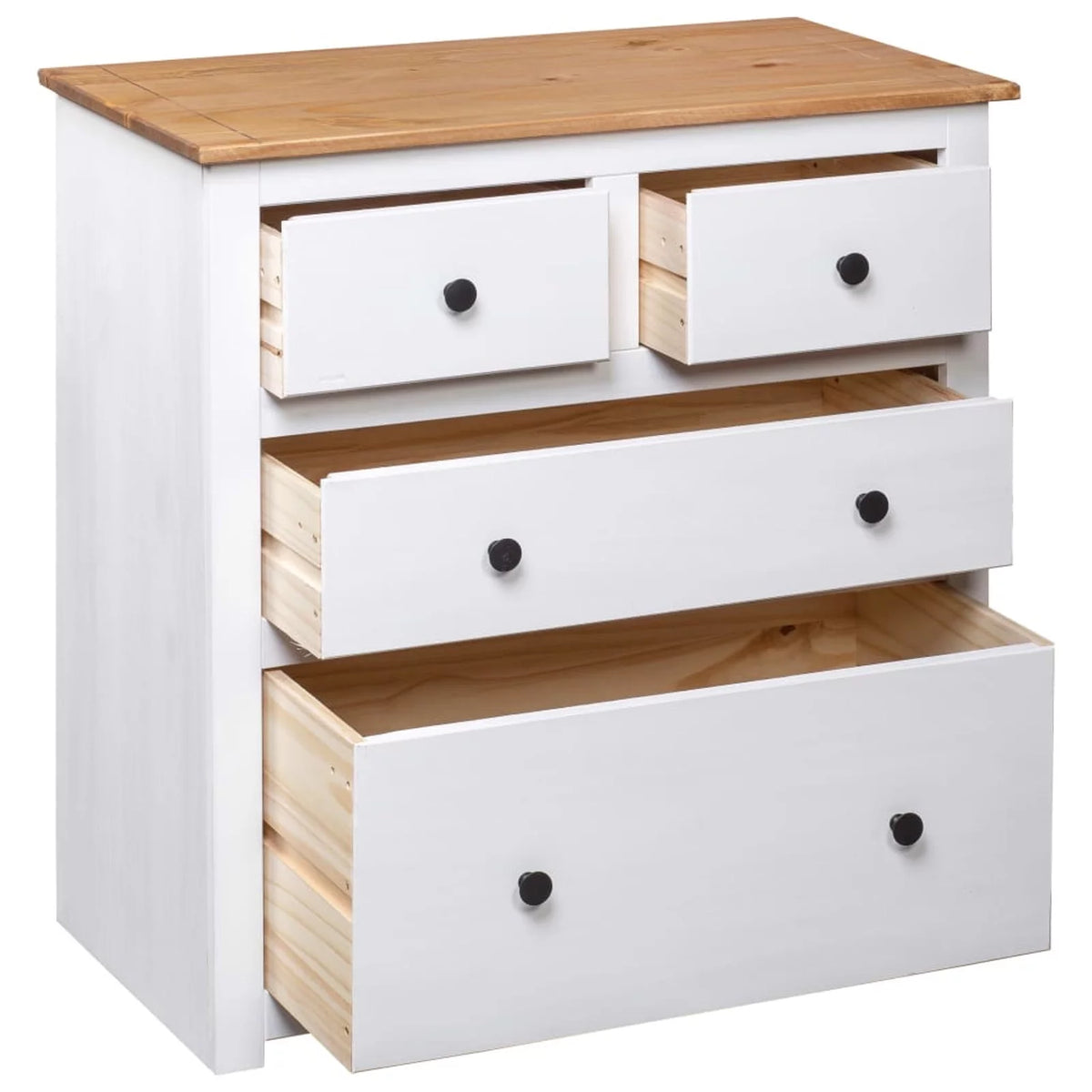 Pinewood Sideboard with 4 Storage Drawers A5988