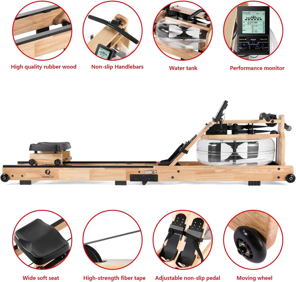 Foldable Water Rowing Machine with LCD Monitor T850