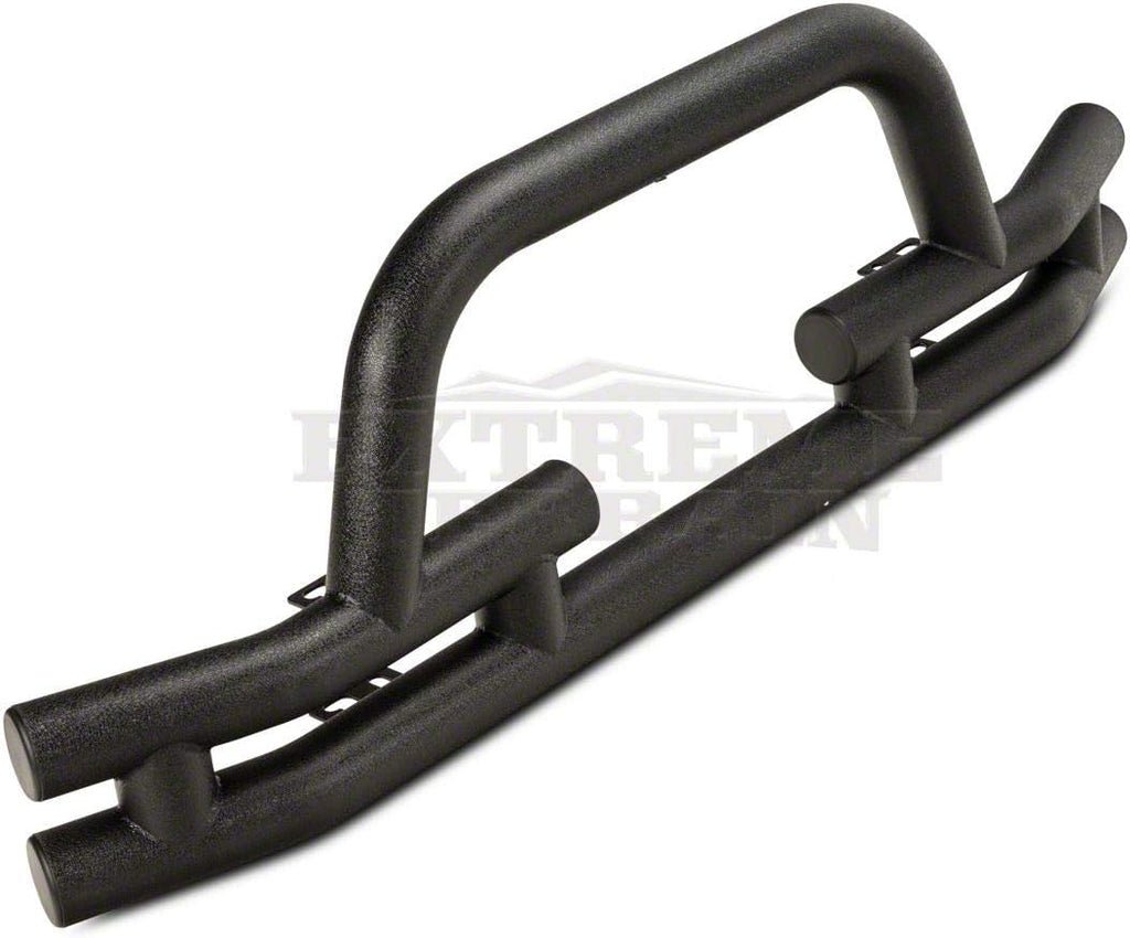 Textured Black Tubular Front Bumper with Winch Cutout U33525