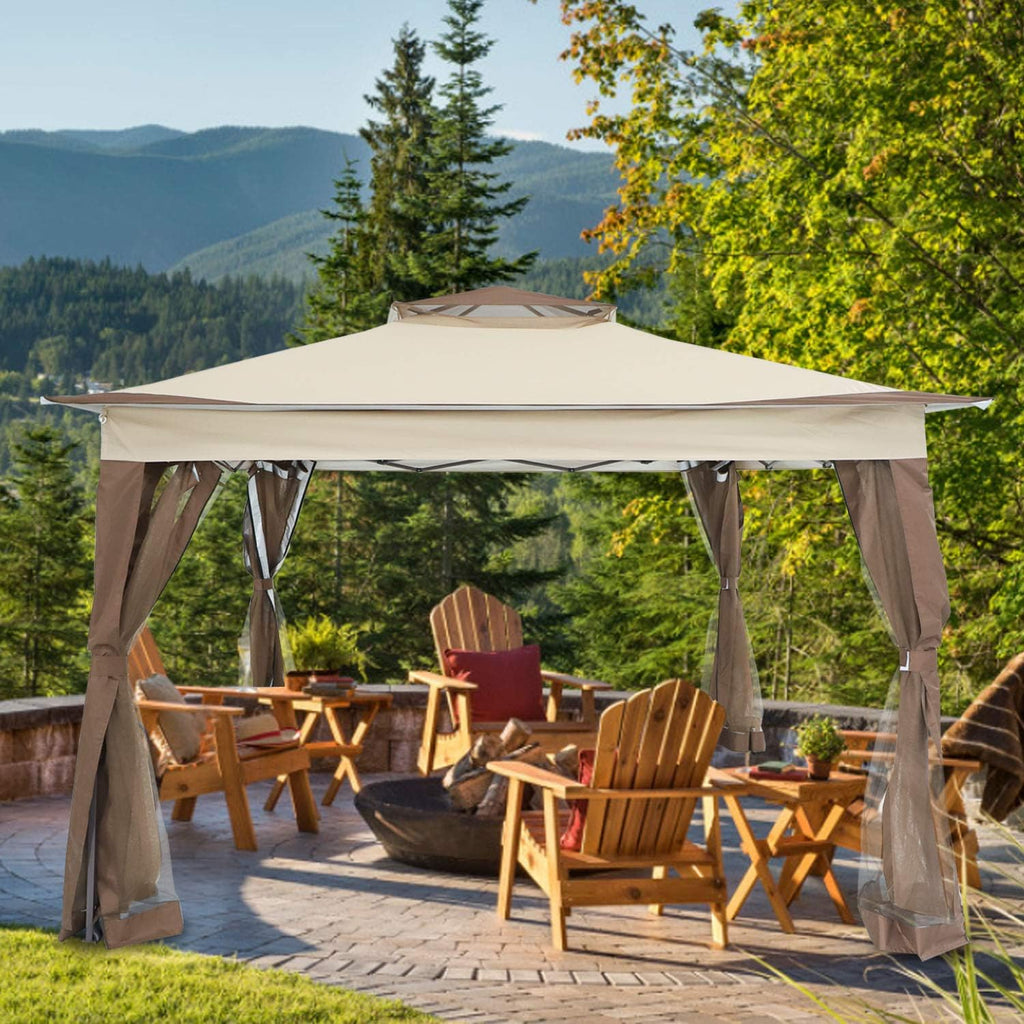 11’ X 11’ Pop Up Canopy Tent with Mosquito Netting Q588302