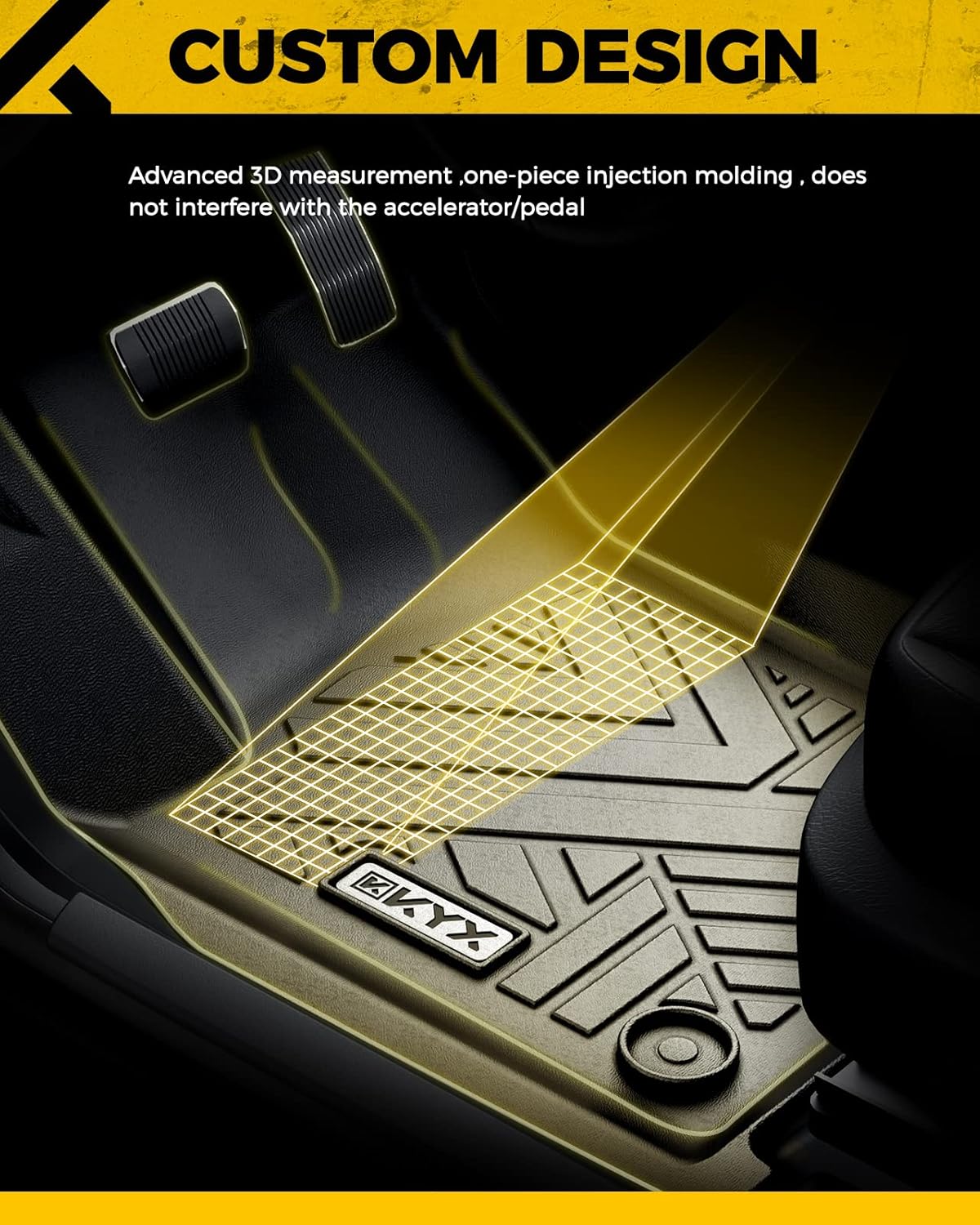 Black TPE Floor Mats 1st and 2nd Row X637591