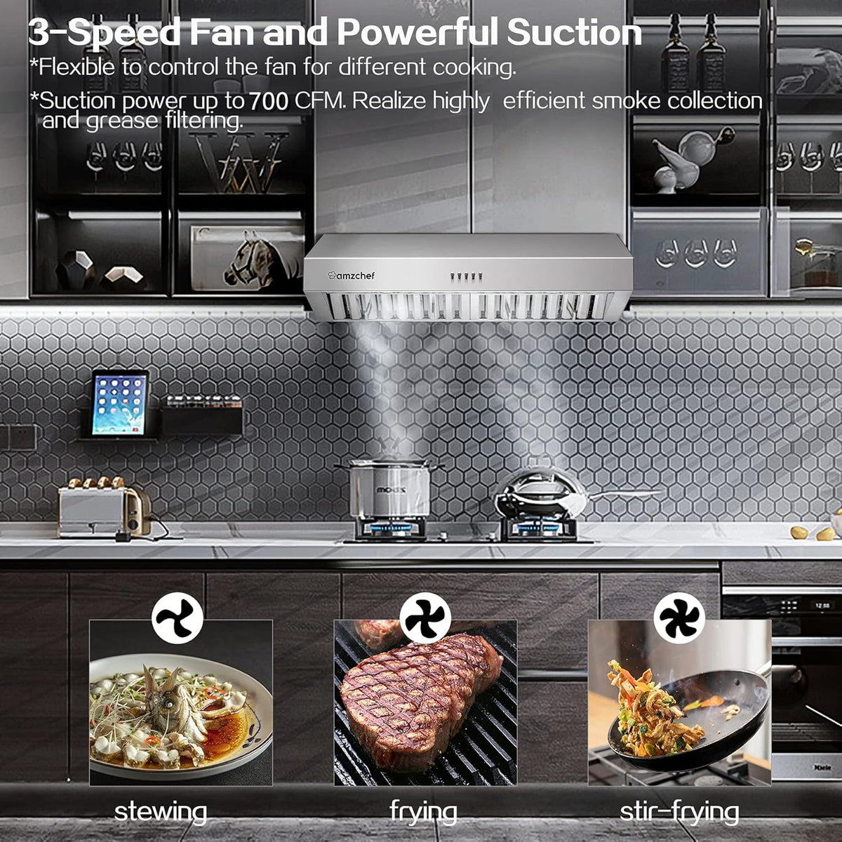30 inch 700CFM Stainless Steel Under Cabinet Range Hood V18238