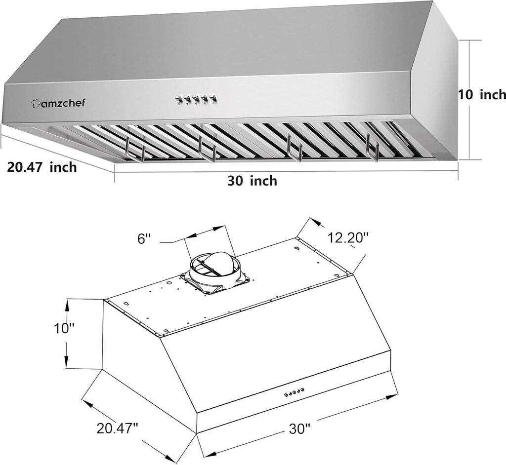 30 inch 700CFM Stainless Steel Under Cabinet Range Hood V18238