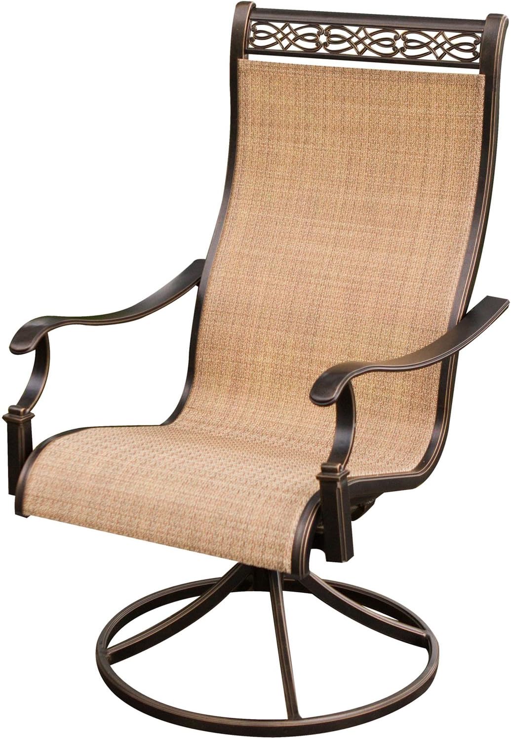 7 Piece Tan Swivel Rocker Dining Set T177940
