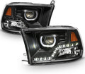 Black LED Projector Halo Headlights Driver + Passenger Side L6413