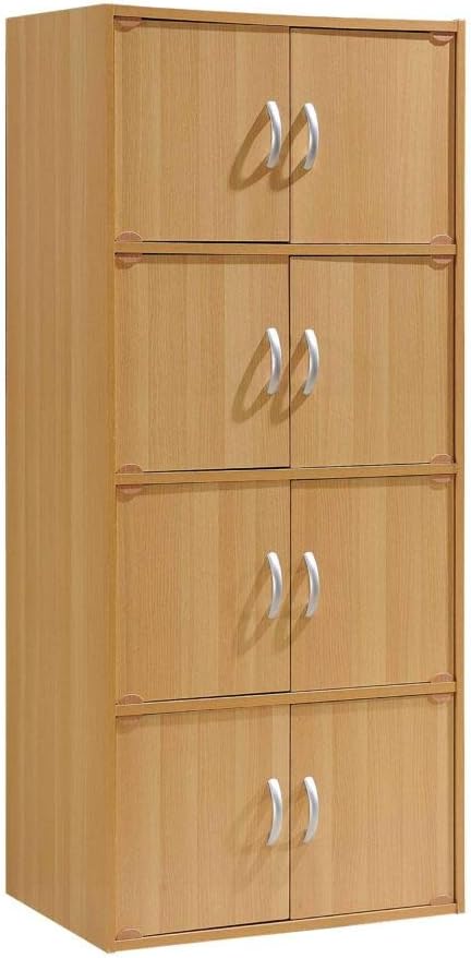 Black 8 Door Bookcase Cabinet Y34916