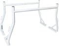 800Ibs Capacity Extendable Steel Truck Ladder Rack Two-bar Set White Z238
