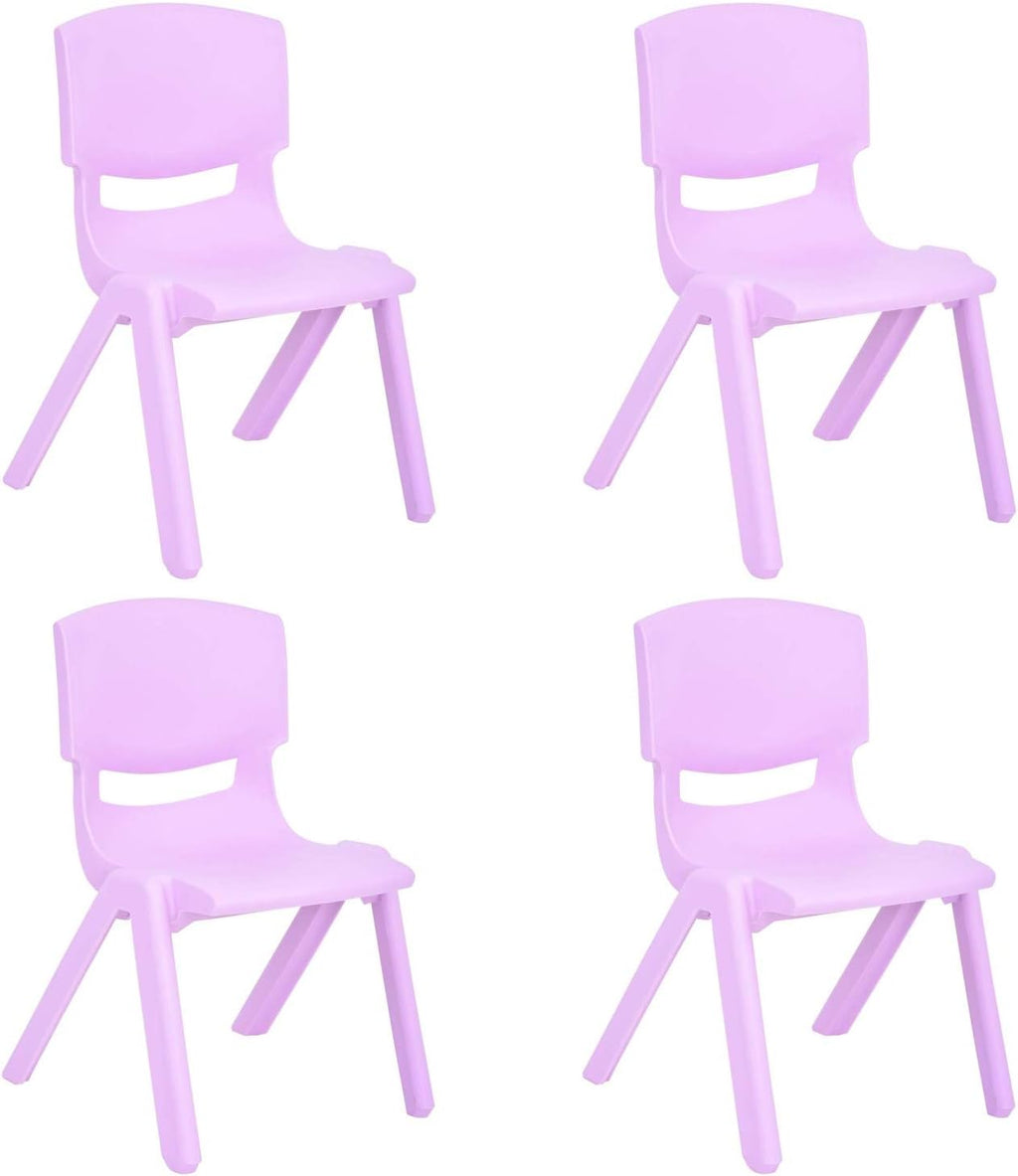 Stackable Plastic Kids Learning Chairs, Yellow, 10 Pack W37086