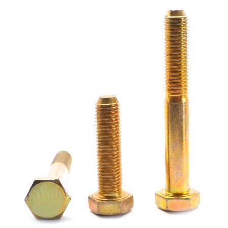 5/8 inch-11 x 8 1/2 inch Grade 8 Hex Cap Screw Alloy Steel Yellow Zinc Plated R193