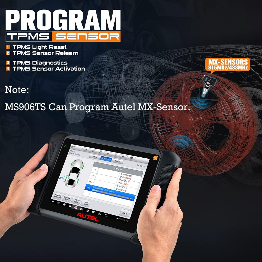 Diagnostic Scan Tool with TPMS and ECU Coding F1075