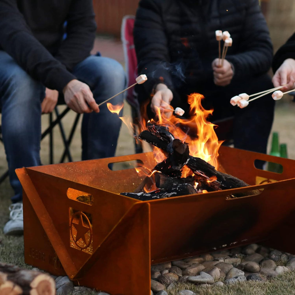 Corten Steel Wood Burning Fire Pit I446261