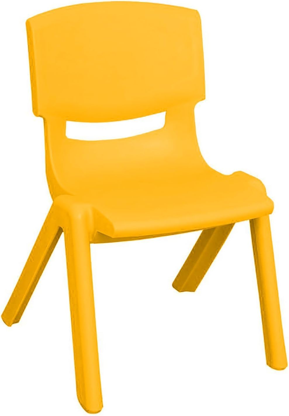 Stackable Plastic Kids Learning Chairs, Yellow, 10 Pack W37086