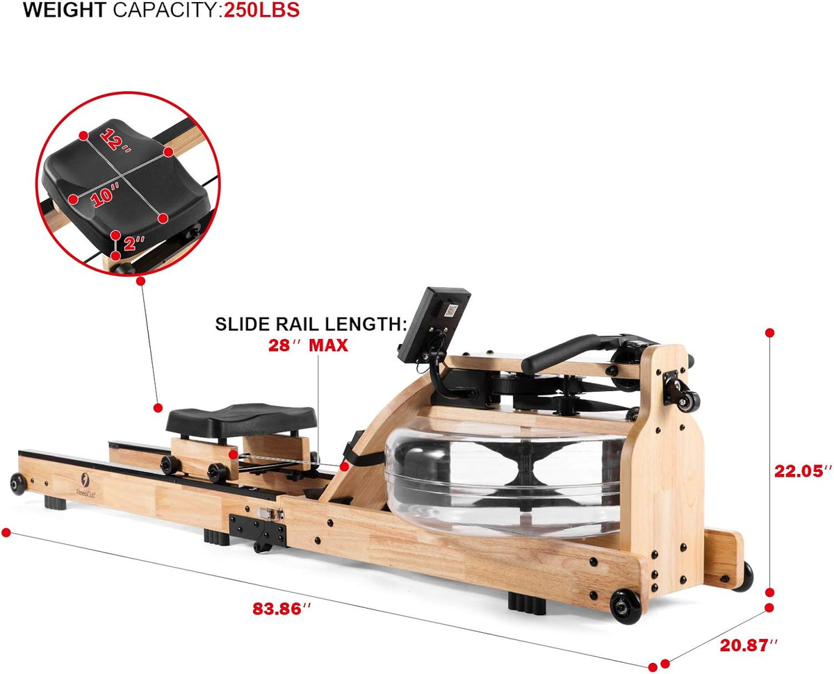 Foldable Water Rowing Machine with LCD Monitor T850