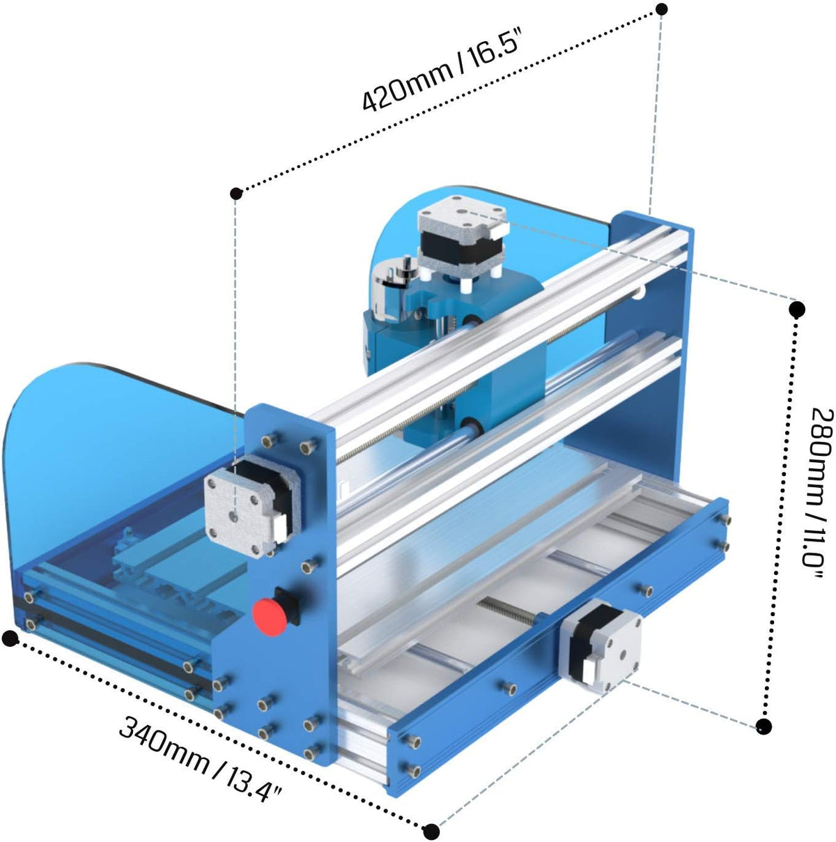 Desktop CNC Router Machine with GRBL Offline Control, 300 x 180 x 45mm U64141