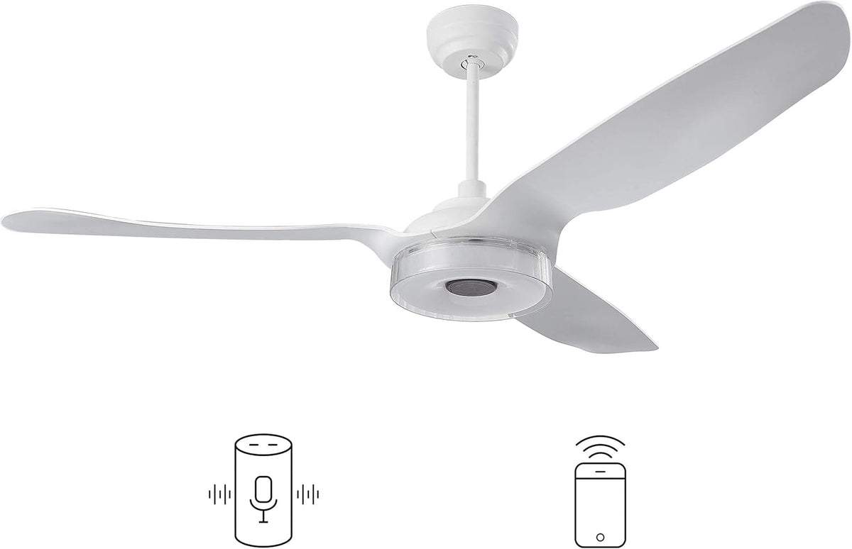 Black 56 3 Blade Smart Ceiling Fan with Remote Control Z460544