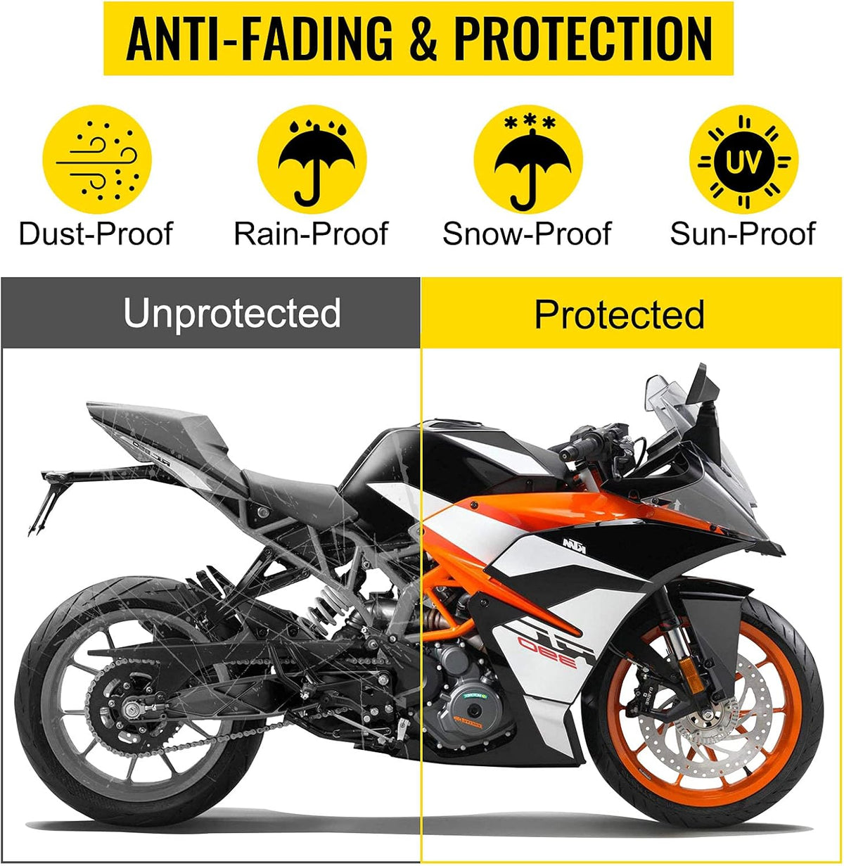 Waterproof 600D Oxford Motorcycle Cover with Carry Bag K1139
