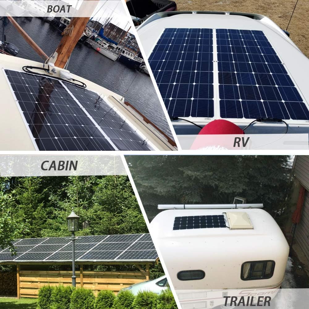 100W Monocrystalline Flexible Solar Panel 200W 12V Kit M90791
