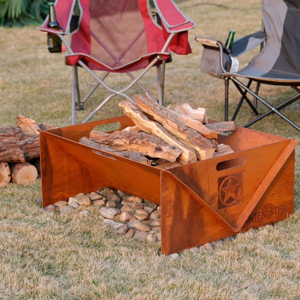 Corten Steel Wood Burning Fire Pit I446261